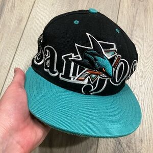 San Jose Sharks Black and Teal Cap